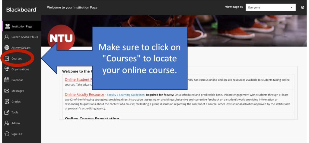 Blackboard Courses