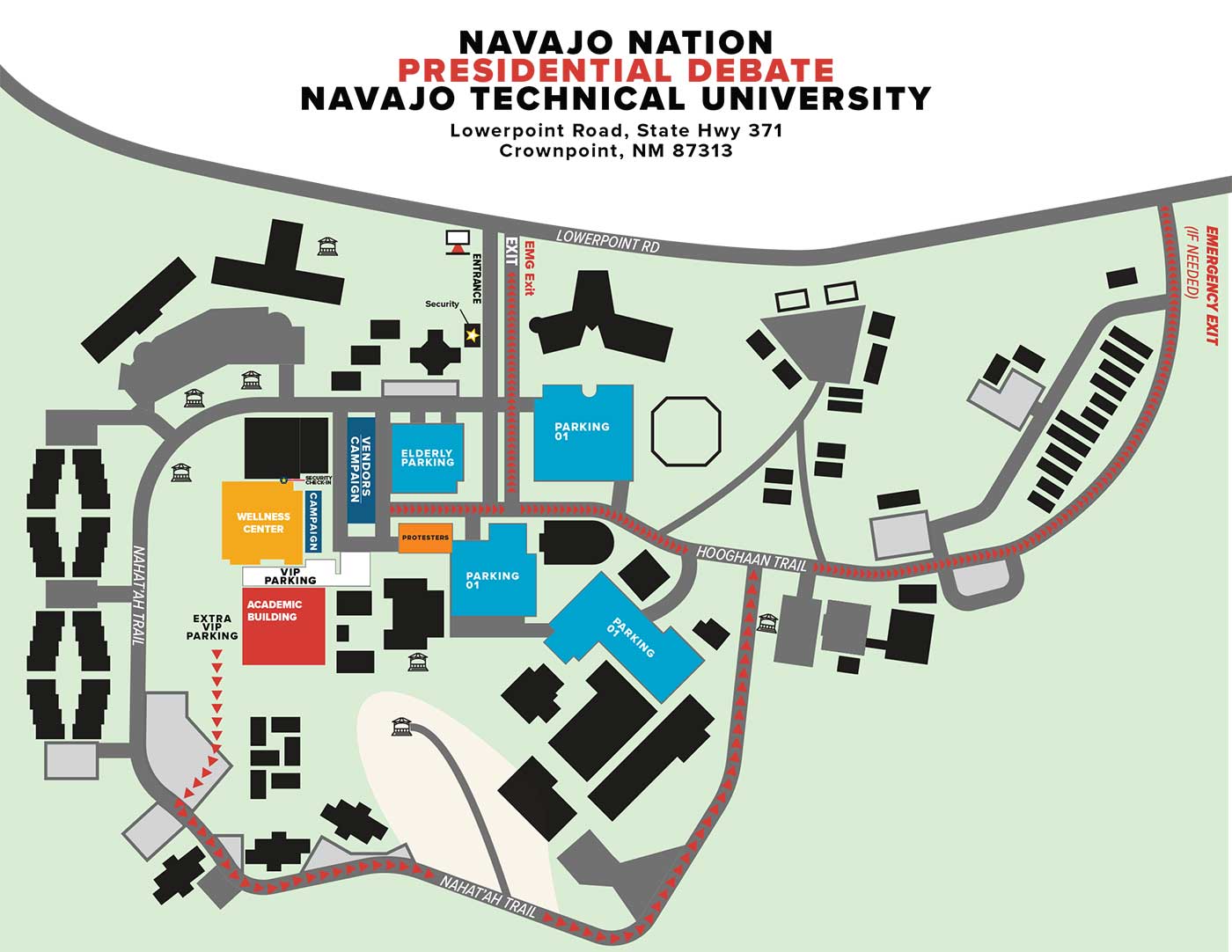 2026 NTU Navajo Nation Presidential Debate Map